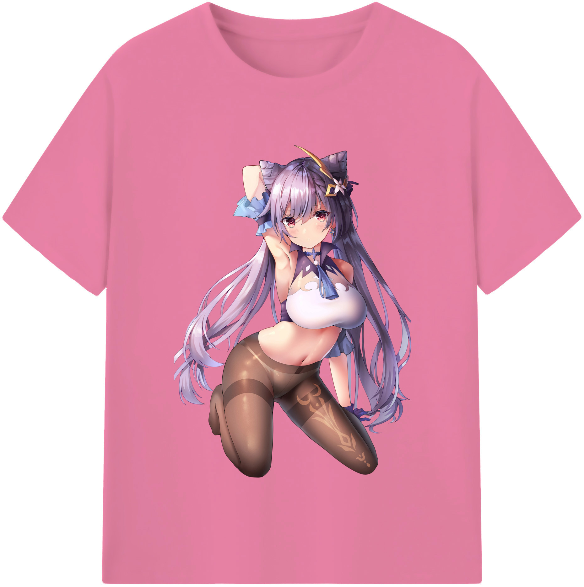 げんし神 刻晴 こくせい genshin Kokusei 綿100％半袖Tシャツ（フロントプリント）